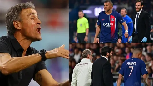 Luis Enrique y Kylian Mbappé.