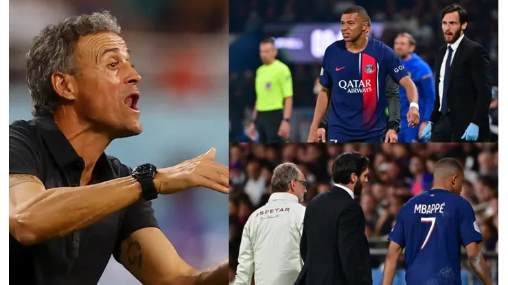 Luis Enrique y Kylian Mbappé.