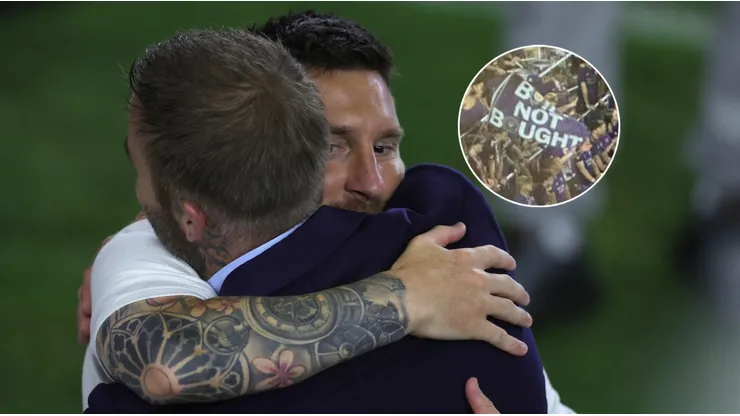 David Beckham y Lionel Messi.