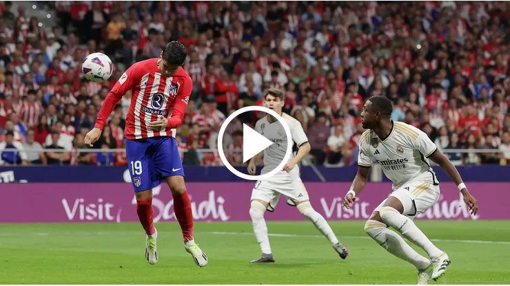 Morata madrugó dos veces al Real Madrid de cabeza en el área chica