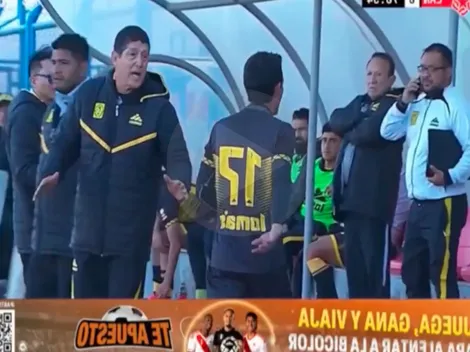 Jugador de Cantolao discute con su entrenador en pleno partido