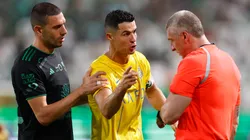 CR7 se calentó con el arbitro brasileño por sus polémicos cobros.