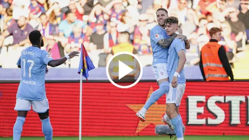 El festejo de Strand Larsen con sus compañeros.