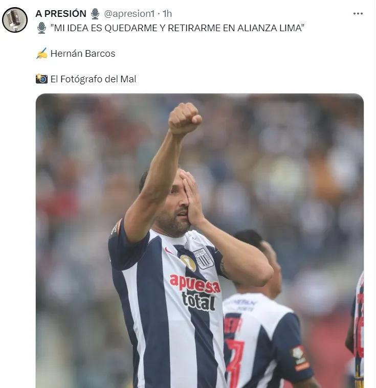 Dos noticias en Alianza Lima: Hernán Barcos quiere seguir y Christian Cueva apartado. | Créditos: @apresion1.