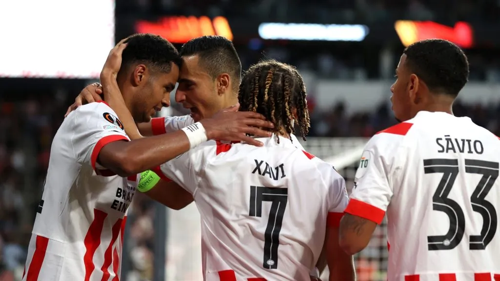 Sávio compartió equipo con Xavi Simons y Cody Gakpo en PSV (Getty Images).
