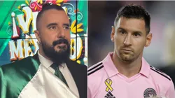 Álvaro Morales y Lionel Messi.
