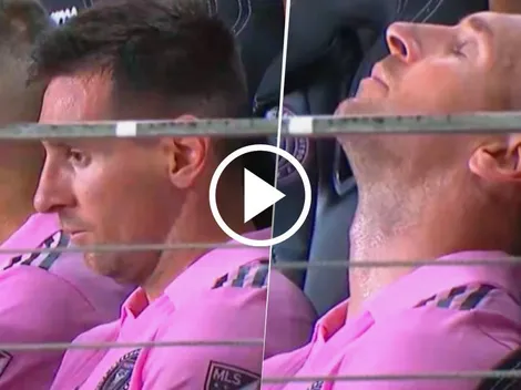 La cara de preocupación de Messi