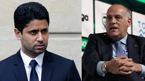 Nasser Al-Khelaifi y Javier Tebas.