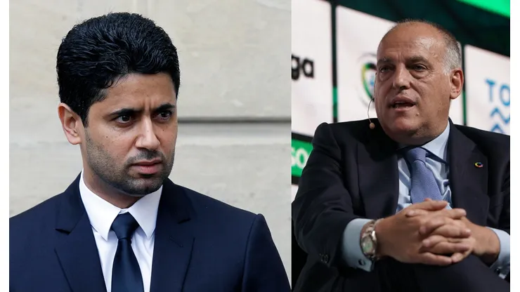 Nasser Al-Khelaifi y Javier Tebas.