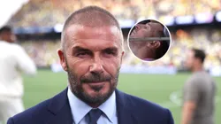 David Beckham y Leo Messi.