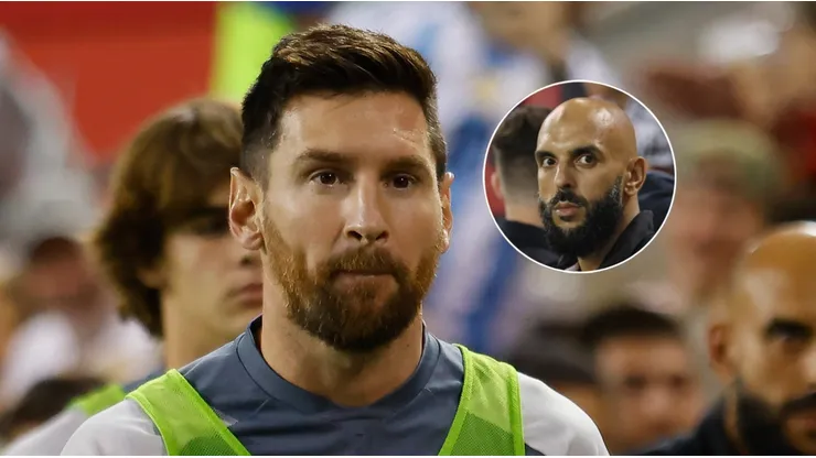 Lionel Messi y Yassine Cheuko.