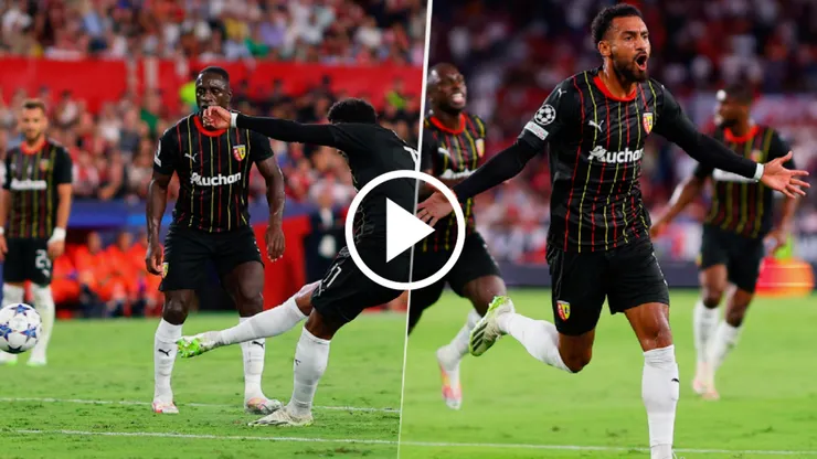 Angelo Fulgini marcó un golazo de tiro libre para Lens.