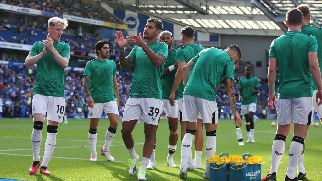 Newcastle ya utiliza el verde característico de Arabia Saudita (Getty Images).