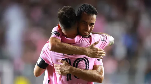 Lionel Messi y Sergio Busquets.