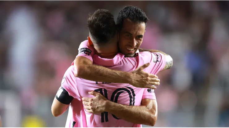 Lionel Messi y Sergio Busquets.