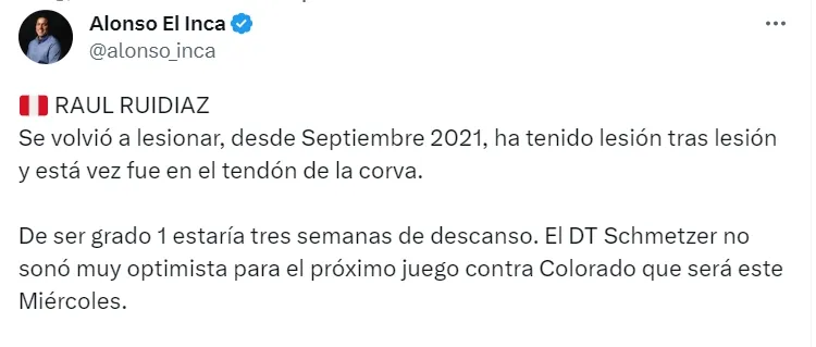 Raúl Ruidíaz se lesionó y preocupa a Seattle Sounders y Perú. | Créditos: @alonso_inca.