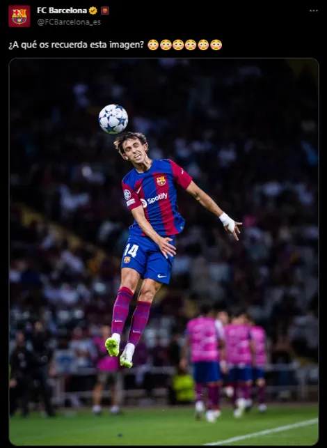 Gol de Félix que compararon con uno de Messi (Foto: X / @FCBarcelona_es)