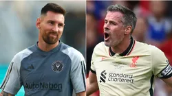 Lionel Messi y Jamie Carragher.