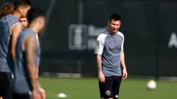 Messi, en el entrenamiento del martes.