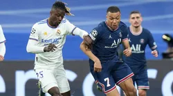 Eduardo Camavinga dijo que no sabe nada de la posibilidad de que Kylian Mbappé juegue en el Real Madrid. Getty Images.