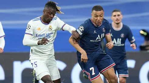 Eduardo Camavinga dijo que no sabe nada de la posibilidad de que Kylian Mbappé juegue en el Real Madrid. Getty Images.