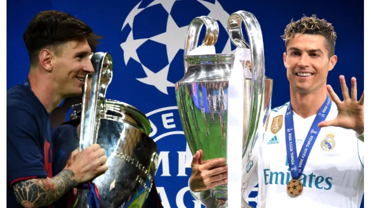 Cristiano Ronaldo, Lionel Messi y UEFA Champions League.