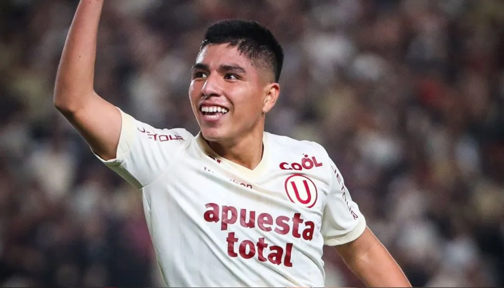 Quispe celebrando un gol con Universitario. (Foto: Universitario Prensa)