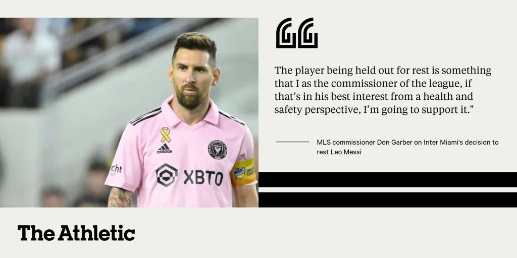 Don Garber sobre el descanso a Messi (Foto: X / @FelipeCar)
