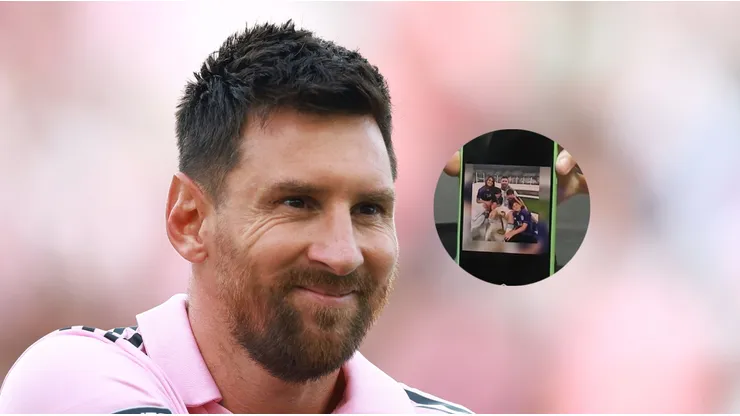 Lionel Messi y su foto de perfil en WhatsApp.