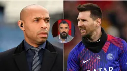 Thierry Henry, Álvaro Morales y Leo Messi.