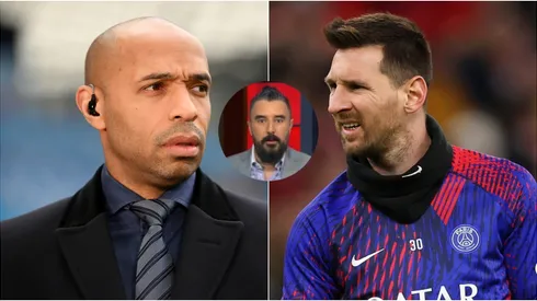 Thierry Henry, Álvaro Morales y Leo Messi.