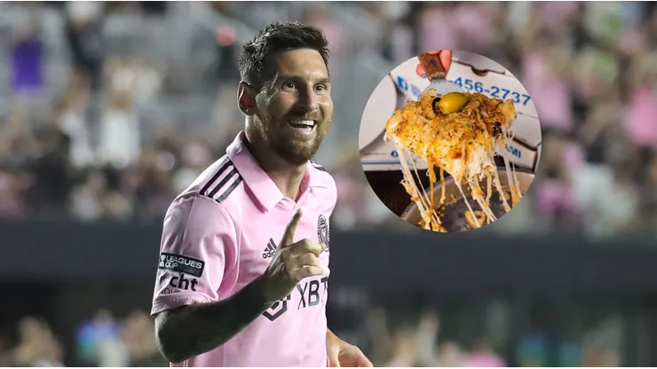 Lionel Messi y la pizza que le enviaron en Miami.