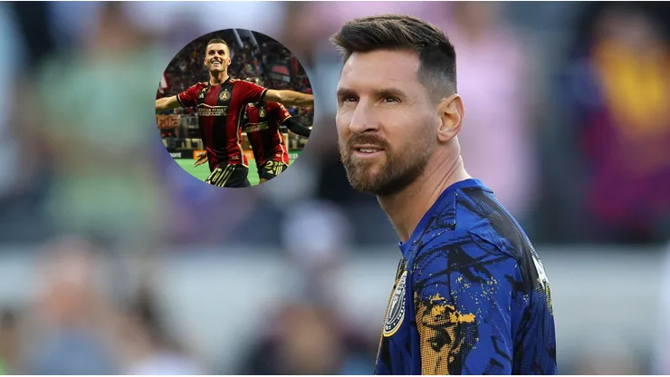 Brooks Lennon y Lionel Messi.