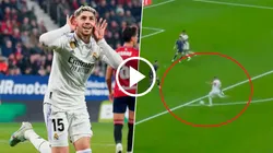 Sablazo, palo y adentro: golazo de Fede Valverde para Real Madrid