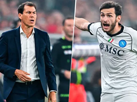 Gestos de Kvicha Kvaratskhelia a Rudi García