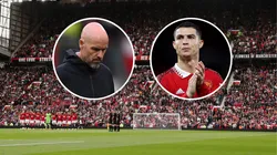 El Old Trafford cantó a favor de Cristiano Ronaldo para declararle la guerra a Erik ten Hag en la derrota 3 a 1 vs. Brighton. Getty Images.