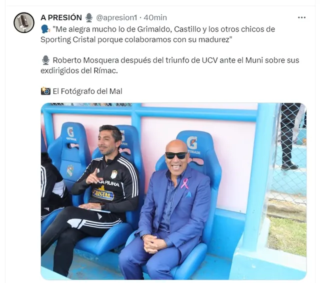 Roberto Mosquera habló sobre Joao Grimaldo. | Crédito: Liga de Fútbol Profesional.