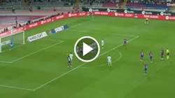 El delantero de 23 años marcó golazo de tiro libre