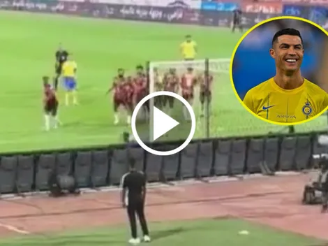 Cristiano Ronaldo noqueó a un camarógrafo tras un tiro libre