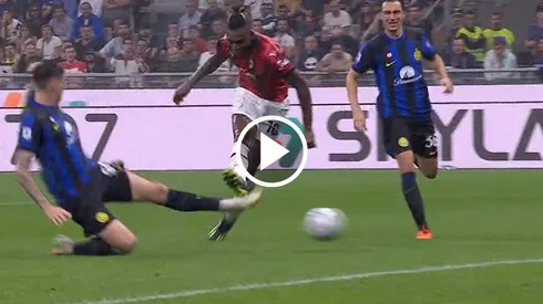 Gol de Rafael Leao para el Milan contra el Inter