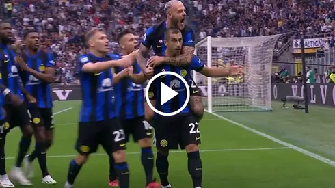 Gol de Henrikh Mkhitaryan para el Inter contra Milan