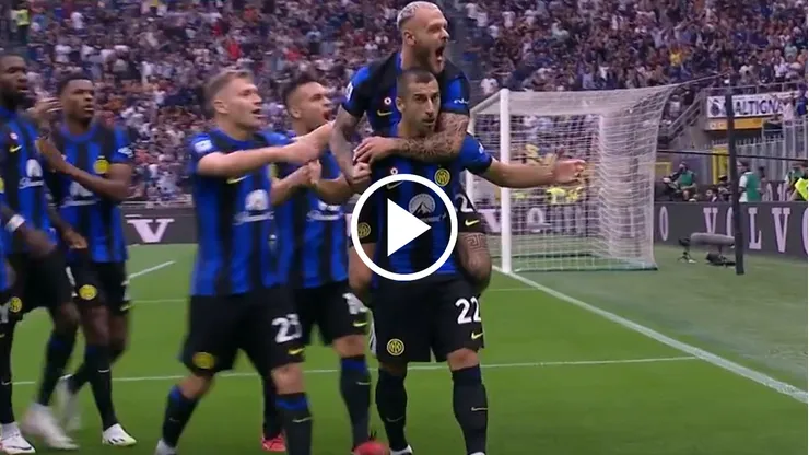 Gol de Henrikh Mkhitaryan para el Inter contra Milan