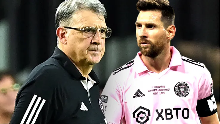 Lionel Messi y Tata Martino del Inter Miami