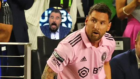 Álvaro Morales y Leo Messi.