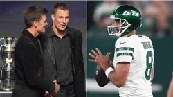 Tom Brady, Rob Gronkowski y Aaron Rodgers.