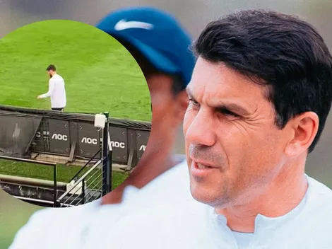 Santiago García se retiró de los entrenamientos con una muleta