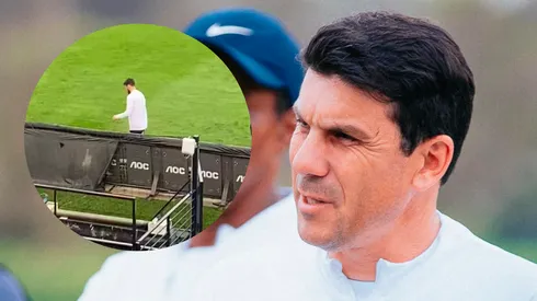 Santiago García se retiró de los entrenamientos con una muleta