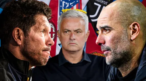 Diego Simeone, José Mourinho y Pep Guardiola.