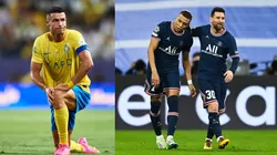 Cristiano Ronaldo, Lionel Messi y Kylian Mbappé.