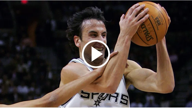 Emanuel Ginóbili vs. Lakers en la NBA.